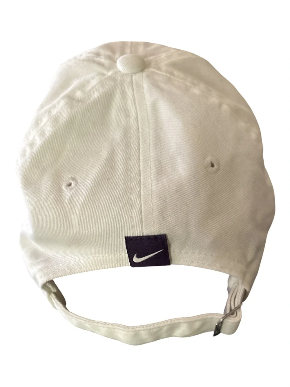 NIKE WOMENS BASEBALL CAP WHITE WITH NAVY LETTERS AND LOGO SO COOL JUST BUY IT!